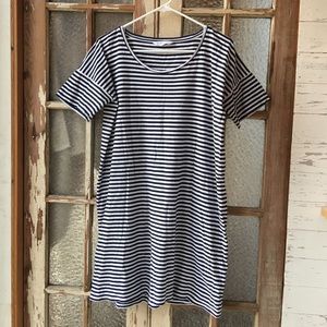 LAST CHANCE Everlane cotton striped tee dress, M